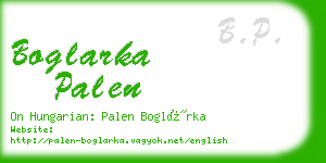boglarka palen business card